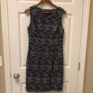 Connected Apparel Black and White Crew Neck Sheath